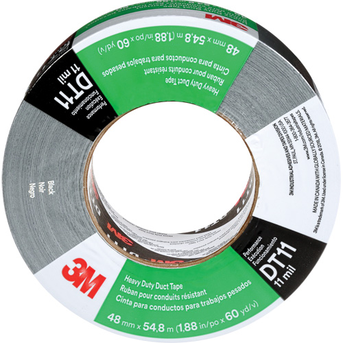 DT11 Heavy-Duty Duct Tape, 11 mils, Black, 48 mm (2") x 55 m (180') Nia-Chem Ltd.