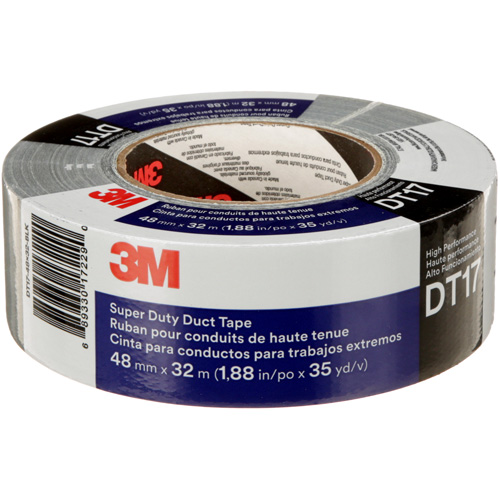 DT17 Super-Duty Duct Tape, 17 mils, Black, 48 mm (2") x 32 m (105') Nia-Chem Ltd.