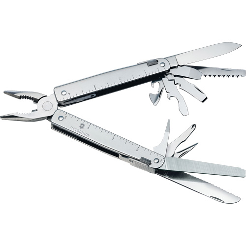 SwissTool Multi-Tool with Lockable Blade, Metal, Metal Handle, 155 mm L, 26 Functions, 0.7 lbs. Nia-Chem Ltd.