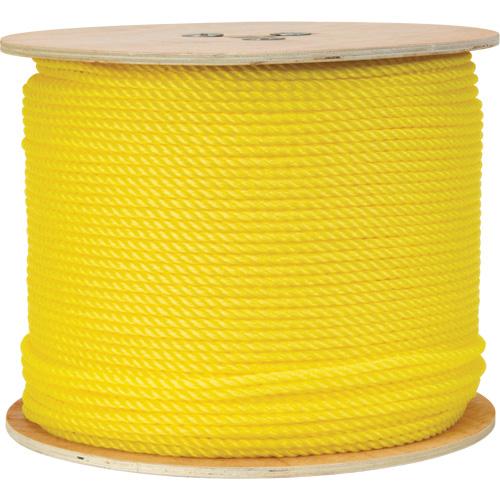 Corde jaune tress&eacute;e 1/4", Polypropyl&egrave;ne, 1300' Nia-Chem Ltd.