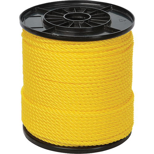 1/4" Yellow Twisted 3-Strand Rope, Polypropylene, 550' Nia-Chem Ltd.