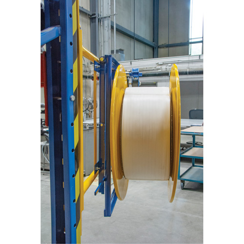 Distributeur de feuillards, Feuillard Polyester/Acier/Polypropyl&egrave;ne, Dia de noyau 16"/8", largeur de rouleau 3"/8"/6" Nia-Chem Ltd.