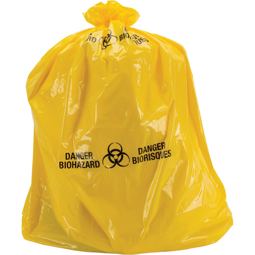 Sacs &agrave; d&eacute;chets, Biorisque, 60" lo x 36" la, 6 mils Nia-Chem Ltd.