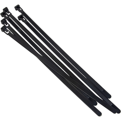Attache-c&acirc;ble r&eacute;utilisable, Longueur 14", R&eacute;sistance &agrave; la traction 50 lb, Noir Nia-Chem Ltd.