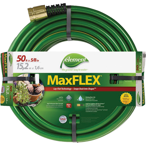 Element&reg; MaxFlex&reg; Hose, Copolymer, 5/8" dia. x 50' Nia-Chem Ltd.