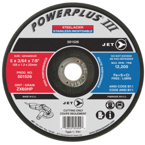 Meule &agrave; tronçonner POWERPLUS, 4-1/2" x 3/64", Arbre de 7/8", Type 1, 13 300 Tr/min Nia-Chem Ltd.