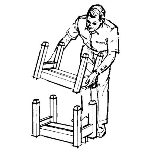 Supports empilables mobiles, 12" la x 16" p, Capacit&eacute; de 2500 lb Nia-Chem Ltd.