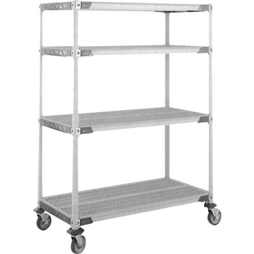 Chariot MetroMax i sur roulettes &agrave; tige, 4 tiers, 18" x 69" x 36", Capacit&eacute; 900 lb Nia-Chem Ltd.