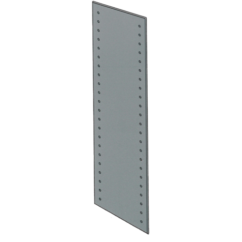 Slotted Angle End Panel, 84" H, 18" D, Galvanized Steel Nia-Chem Ltd.