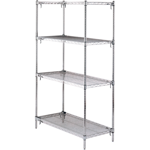 ETAGERE,4 TABL18X36X63,CHROME,800LB/TABL., Tiers 4, 36" la x 63" h x 18" p Nia-Chem Ltd.