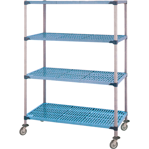Shelving Unit, 4 Tiers, 36" W x 68" H x 18" D Nia-Chem Ltd.