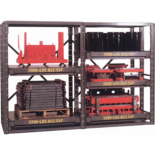 E-Z Glide Shelving, Steel, Roll Out, 2000 lbs. Capacity, 48" W x 72.5" H x 48" D Nia-Chem Ltd.