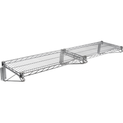 Wall Mount Wire Shelving Kit, Double Bracket, 200 lbs. Capacity, 14" D Nia-Chem Ltd.