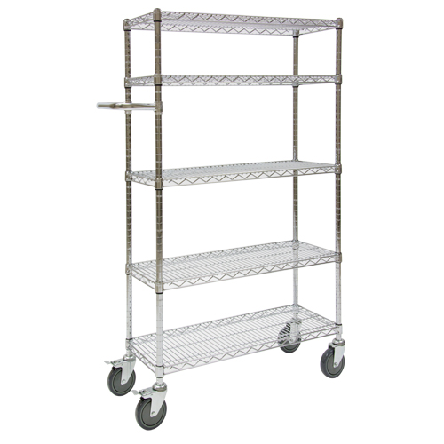 Push Cart, Chrome Plated, 30' x 60" x 14", 800 lbs. Capacity Nia-Chem Ltd.