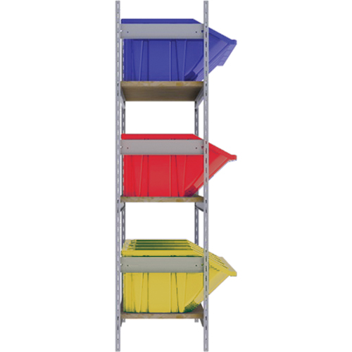 &eacute;tag&egrave;res larges avec bacs g&eacute;ants en plastique, Acier, Sans boulons, Capacit&eacute; 800 lb, 66" la x 60" h x 18" p Nia-Chem Ltd.