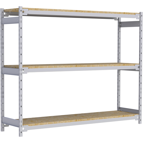Wide Span Record Storage Shelving, Steel, 3 Shelves, 72" W x 18" D x 60" H Nia-Chem Ltd.