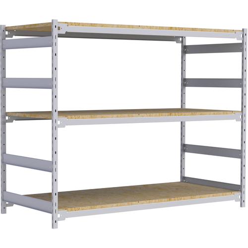 Wide Span Record Storage Shelving, Steel, 3 Shelves, 72" W x 32" D x 60" H Nia-Chem Ltd.