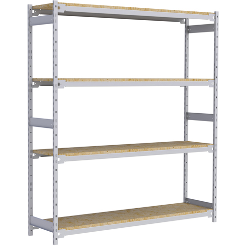 Wide Span Record Storage Shelving, Steel, 4 Shelves, 72" W x 18" D x 84" H Nia-Chem Ltd.