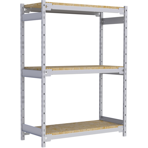 Wide Span Record Storage Shelving, Steel, 3 Shelves, 42" W x 18" D x 60" H Nia-Chem Ltd.