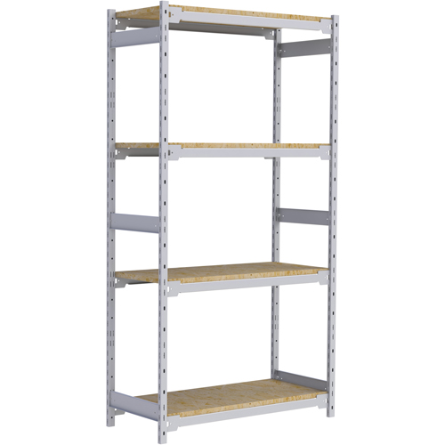 Wide Span Record Storage Shelving, Steel, 4 Shelves, 42" W x 18" D x 84" H Nia-Chem Ltd.