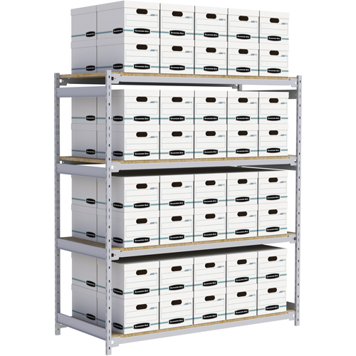 Wide Span Record Storage Shelving, Steel, 4 Shelves, 72" W x 32" D x 84" H Nia-Chem Ltd.
