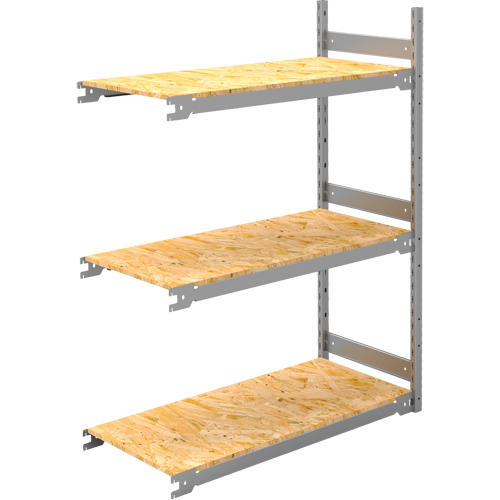 Wide Span Record Storage Shelving, Steel, 3 Shelves, 42" W x 18" D x 60" H, Add-On Kit Nia-Chem Ltd.