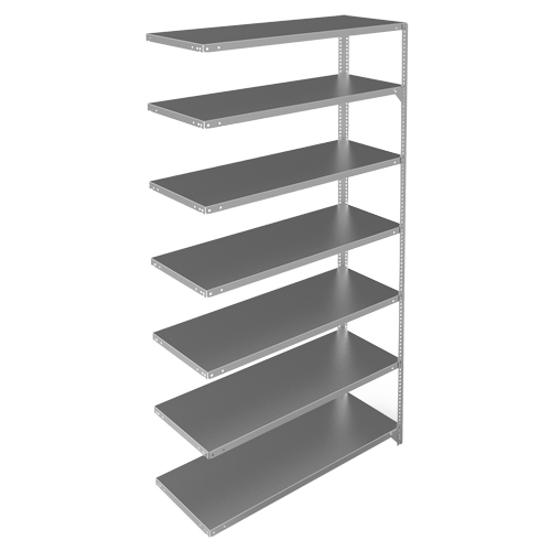 &eacute;l&eacute;ment de rayonnage, Acier galvanis&eacute;, Montant &agrave; fente, Capacit&eacute; 275 lb, 48" la x 84" h x 18" p Nia-Chem Ltd.
