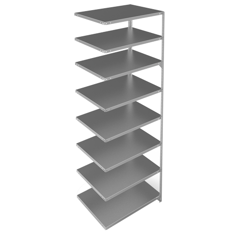 &eacute;l&eacute;ment de rayonnage, Acier galvanis&eacute;, Montant &agrave; fente, Capacit&eacute; 400 lb, 36" la x 96" h x 24" p Nia-Chem Ltd.