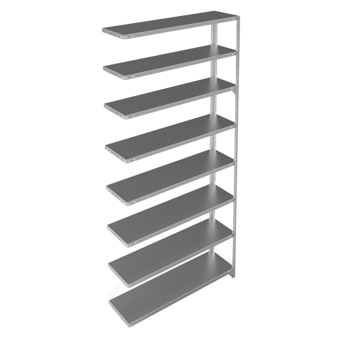 &eacute;l&eacute;ment de rayonnage, Acier galvanis&eacute;, Montant &agrave; fente, Capacit&eacute; 300 lb, 48" la x 96" h x 12" p Nia-Chem Ltd.
