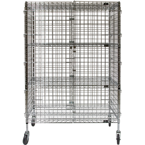 Security Cart, Chrome Plated, 48" x 69" x 24", 500 lbs. Capacity Nia-Chem Ltd.