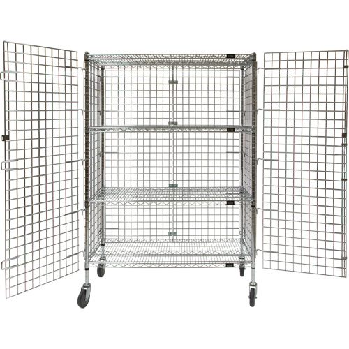 Security Cart, Chrome Plated, 48" x 69" x 24", 500 lbs. Capacity Nia-Chem Ltd.