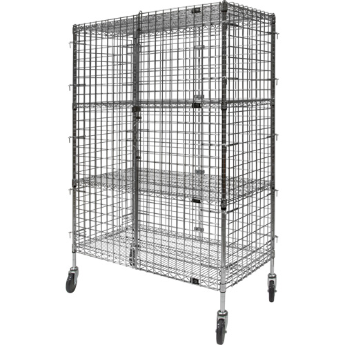 Security Cart, Chrome Plated, 48" x 69" x 24", 500 lbs. Capacity Nia-Chem Ltd.