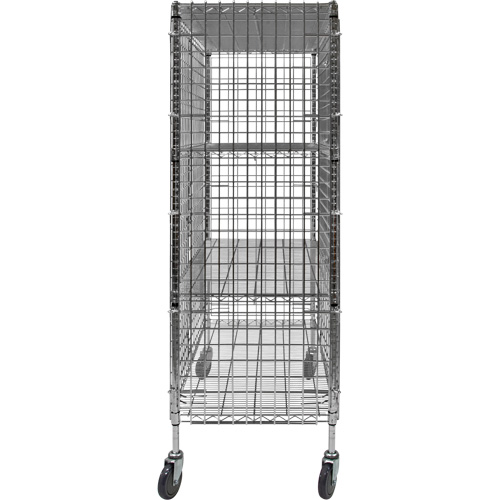 Security Cart, Chrome Plated, 48" x 69" x 24", 500 lbs. Capacity Nia-Chem Ltd.