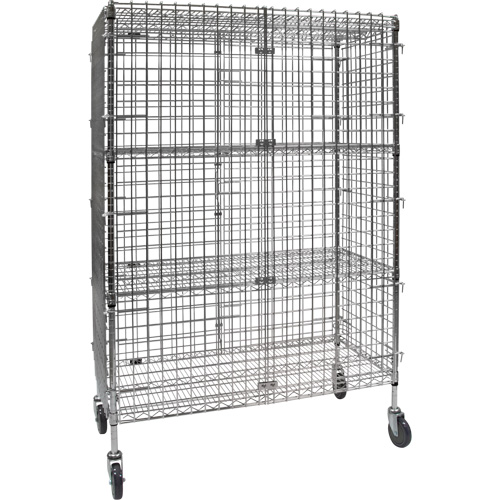Security Cart, Chrome Plated, 48" x 69" x 24", 500 lbs. Capacity Nia-Chem Ltd.