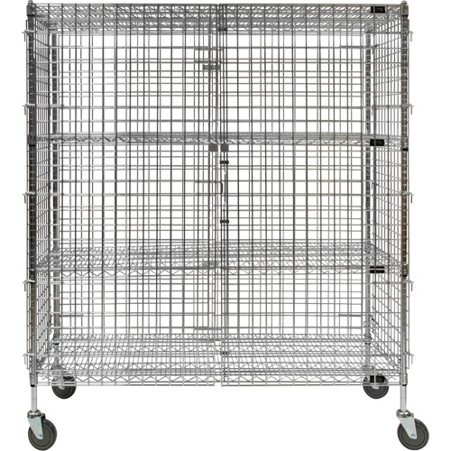Security Cart, Chrome Plated, 60" x 69" x 24", 500 lbs. Capacity Nia-Chem Ltd.