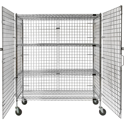 Security Cart, Chrome Plated, 60" x 69" x 24", 500 lbs. Capacity Nia-Chem Ltd.