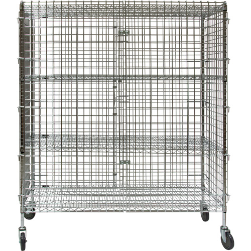 Security Cart, Chrome Plated, 60" x 69" x 24", 500 lbs. Capacity Nia-Chem Ltd.