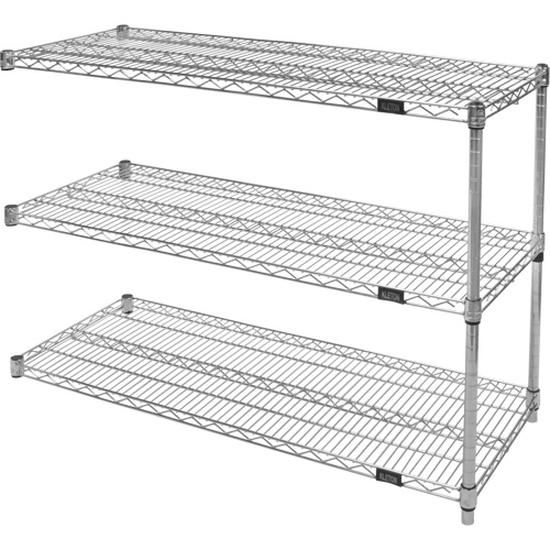 &eacute;tag&egrave;res robustes en treillis chromat&eacute;, Ensemble Ajout, Tiers 3, 30" la x 33" h x 14" p Nia-Chem Ltd.