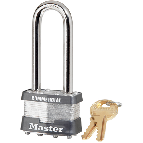 Commercial Padlock, Silver, Keyed Different, Laminated Steel, 1-3/4" Width Nia-Chem Ltd.