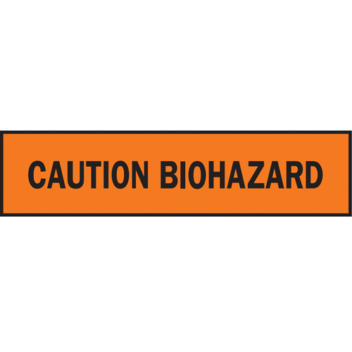 Barricade Tape, English, 3" W x 1000' L, 3.5 mils, Black on Orange Nia-Chem Ltd.