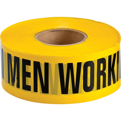 Rubans pour barricades, Anglais, 3" la x 1000' lo, 3,5 mils, Noir sur jaune Nia-Chem Ltd.