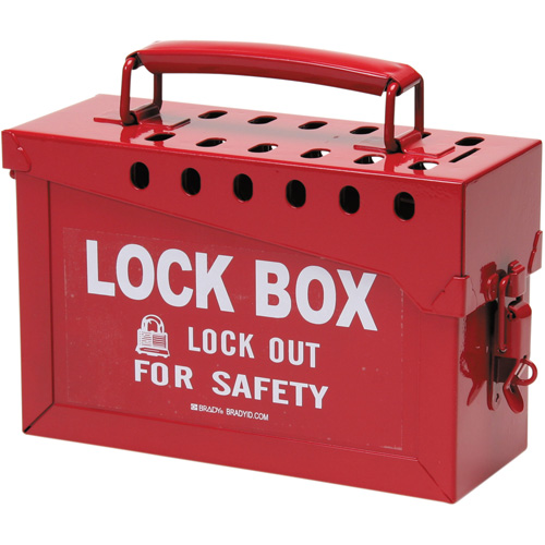 Portable Metal Lock Box, Red Nia-Chem Ltd.