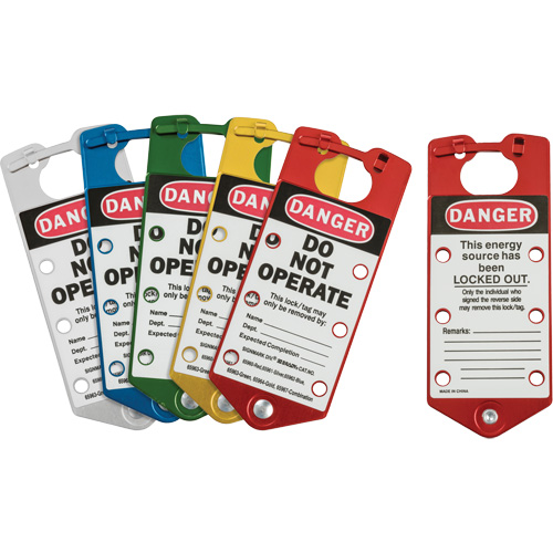 Labeled Lockout Hasps, Blue/Green/Red/Silver/Yellow Nia-Chem Ltd.