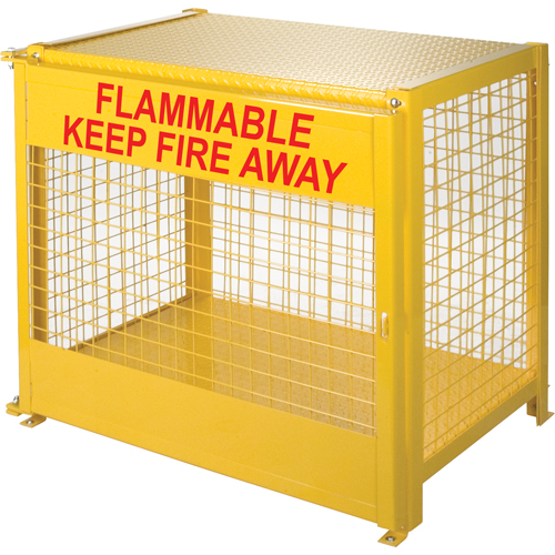 Armoires pour cylindres &agrave; gaz, nbre de bouteilles: 6, 44" , 30" , 37" , Jaune Nia-Chem Ltd.