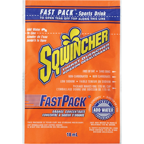 Sqwincher&reg; Rehydration Drink Fast Pack&reg;, Single Serve, Orange Nia-Chem Ltd.