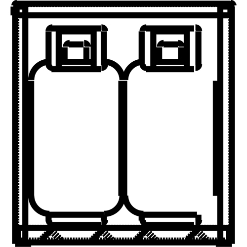 Armoires en aluminium pour bouteilles GPL, nbre de bouteilles: 4, 30" , 32" , 33-1/2" , Argent Nia-Chem Ltd.