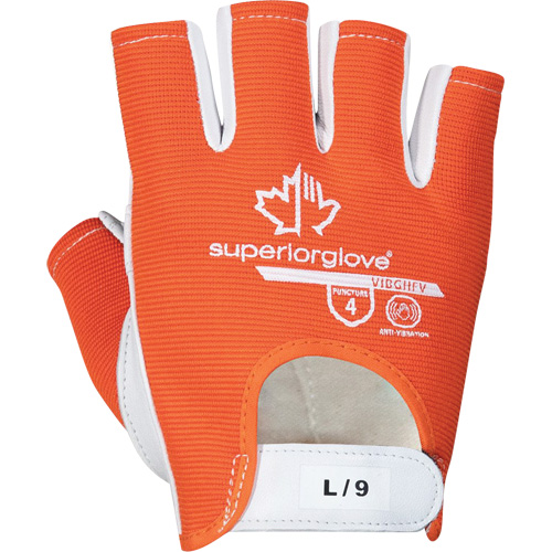 Gants Vibrastop demi-doigts antivibrations, Taille Grand, Paume Ch&egrave;vre Nia-Chem Ltd.