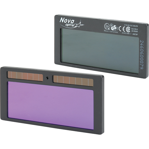 Nova Auto-Darkening Filters, 2" W x 4-1/4" H Viewing Area, For Use With nova Nia-Chem Ltd.