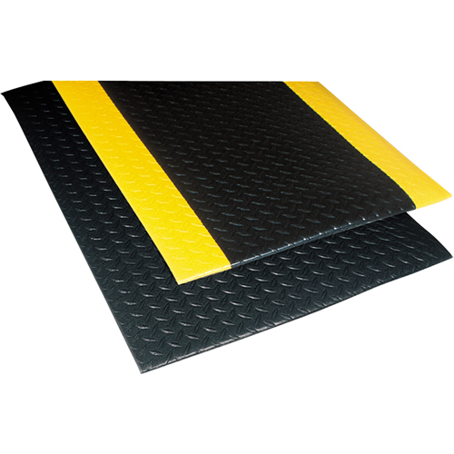 Tapis Sof-Tred No 419 avec Dyna-Shield, Losange, 2' x 3' x 1/2", Noir/Jaune, PVC Nia-Chem Ltd.