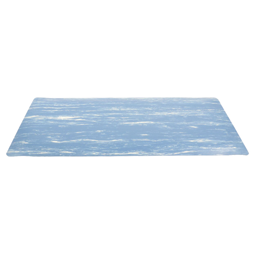 Tapis &agrave; surface marbr&eacute; Sof-Tyle Grande No 970, Lisse, 2' x 3' x 1", Bleu, Caoutchouc Nia-Chem Ltd.